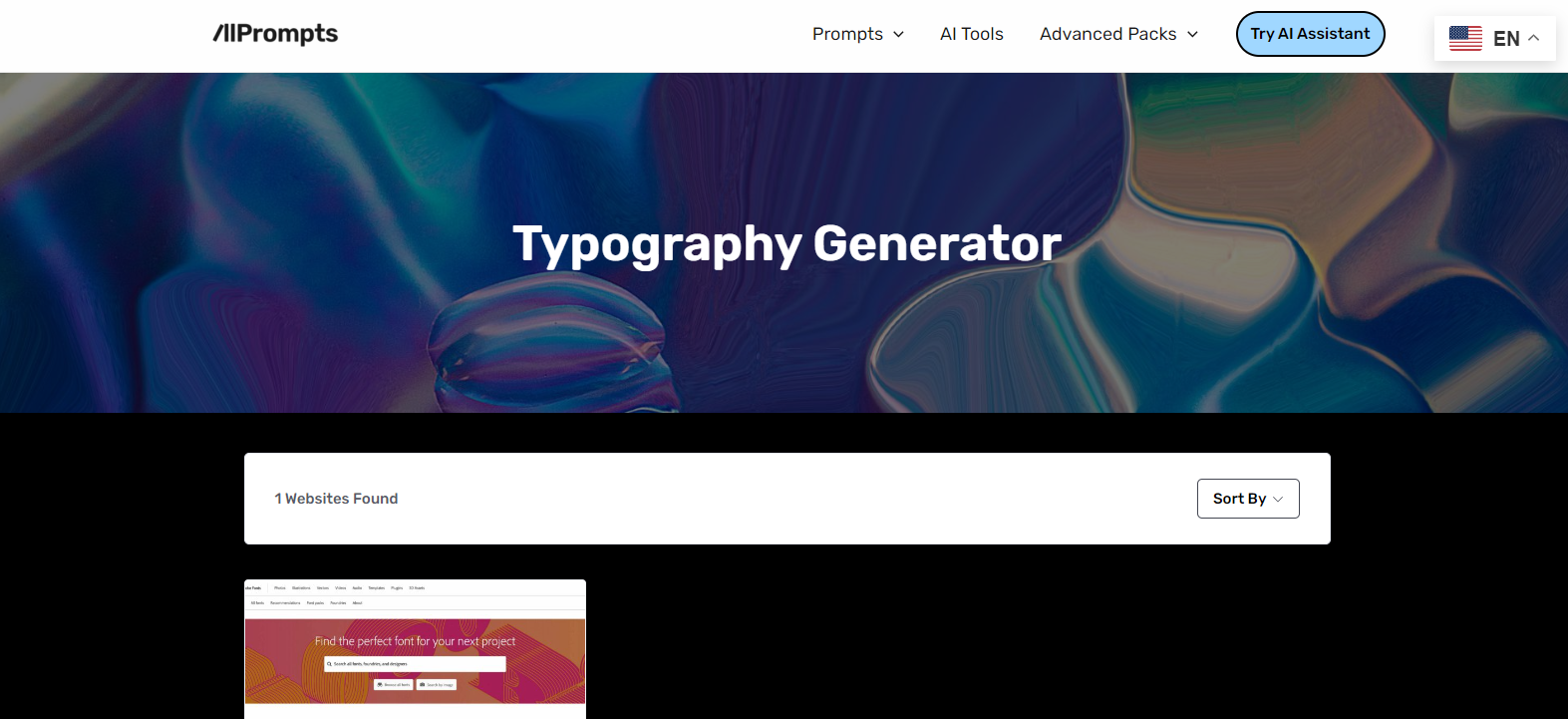 AllPrompts Typography Generator