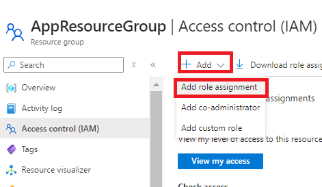 Add role assignment Azure