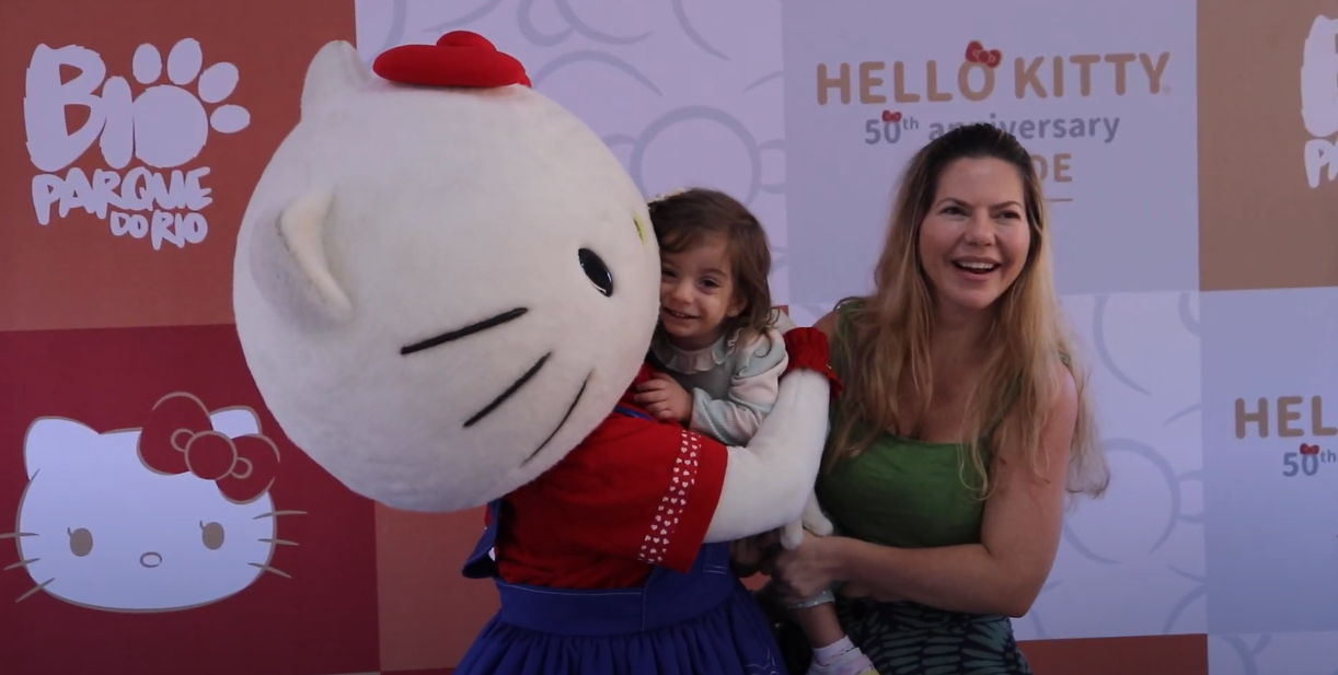 Personagem da Hello Kitty no BioParque do Rio
