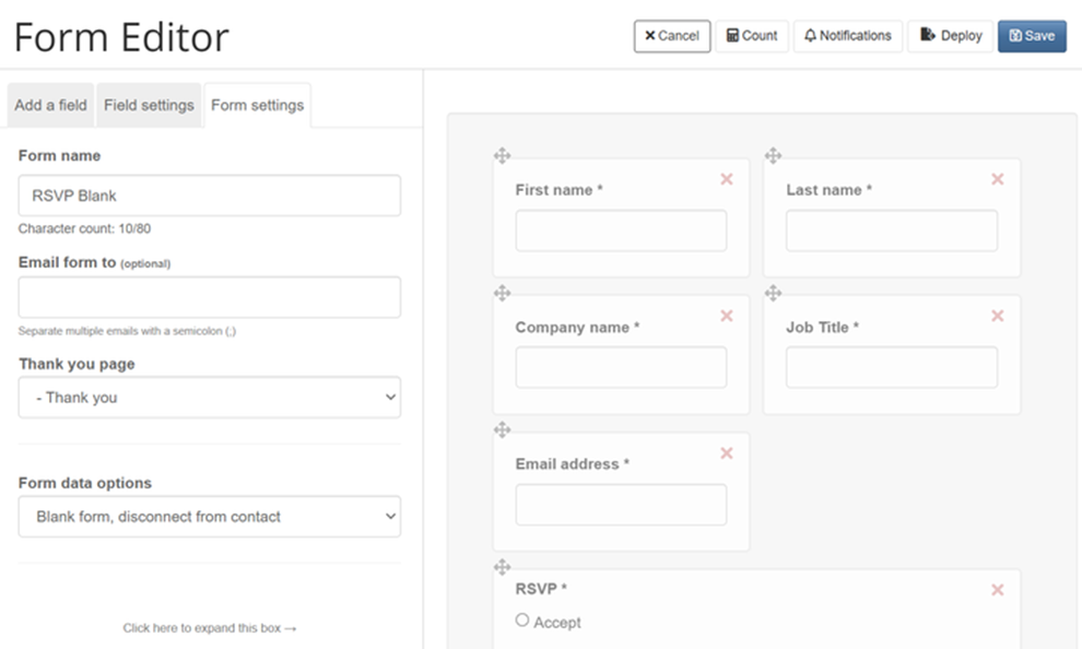 Enable instance selector drop down in forms