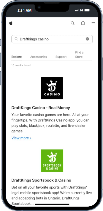 DraftKings app iOS