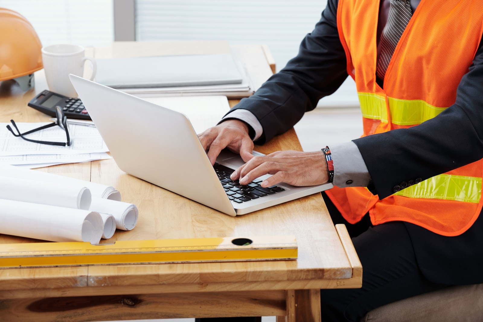 person working on restoration equipment tracking