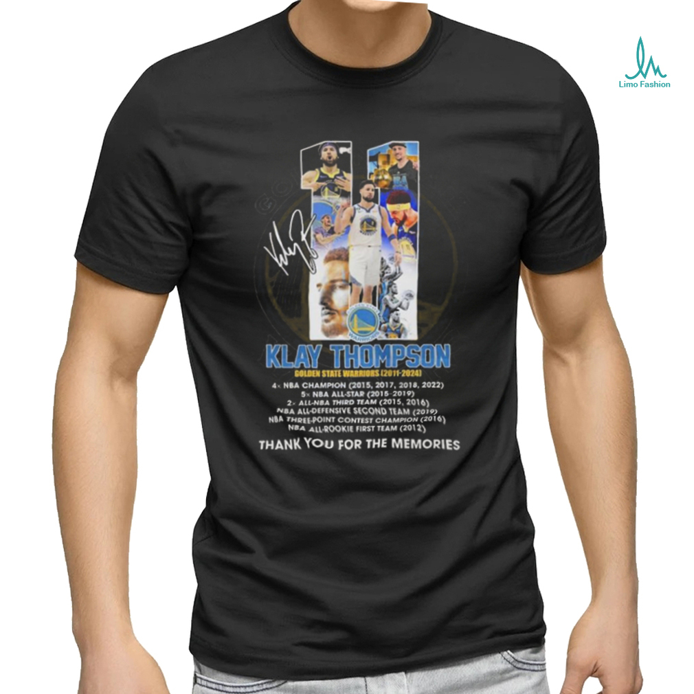 Official Golden State Warriors Klay Thompson 2011 2024 Thank You For The Memories Signature Shirt