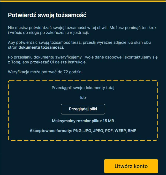 rejestracja admiralbet formularz weryfikacja