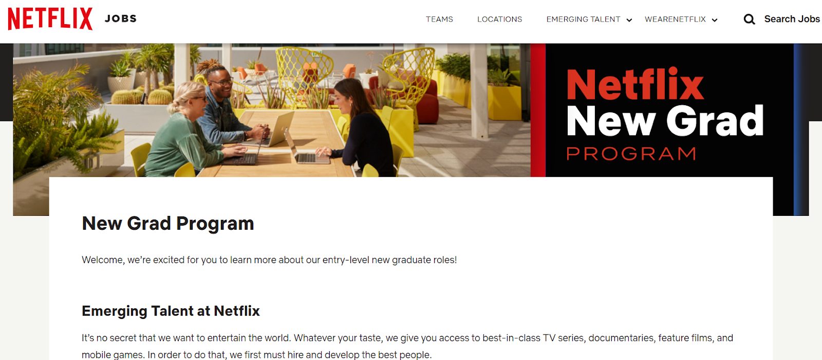 Netflix Grad Program