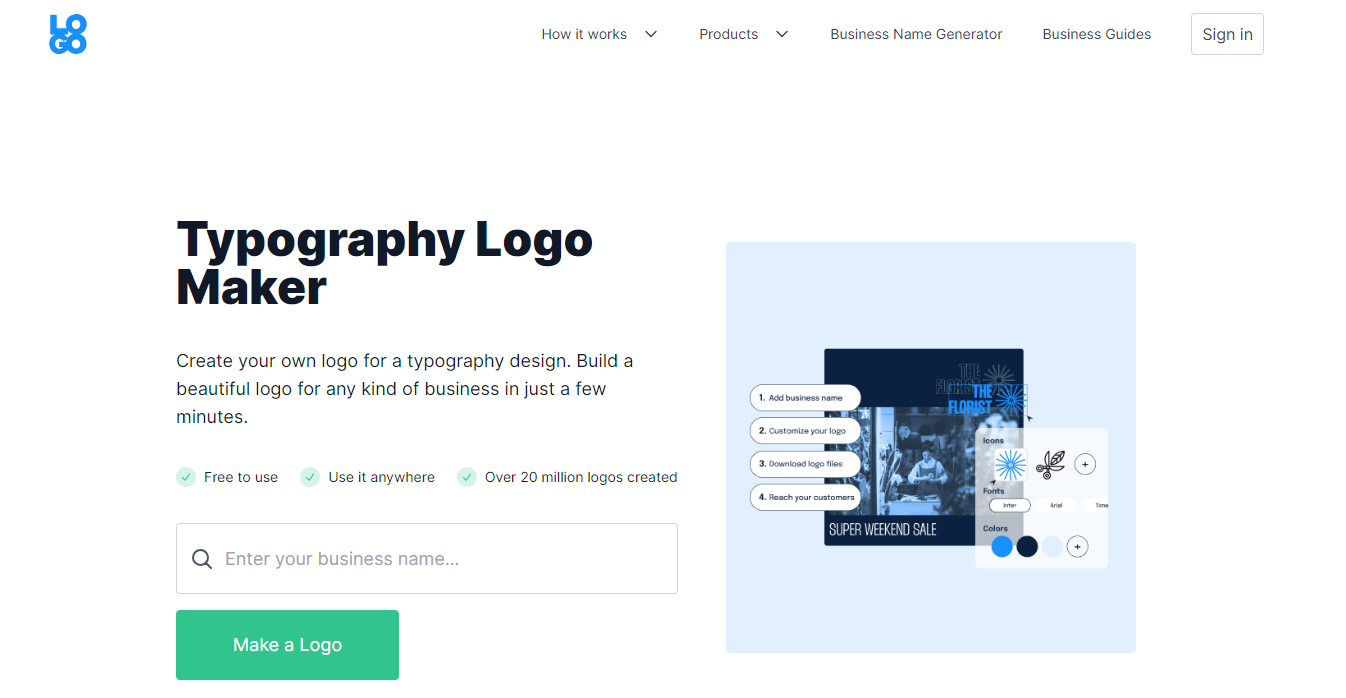 LOGO.com Typography Logo Maker