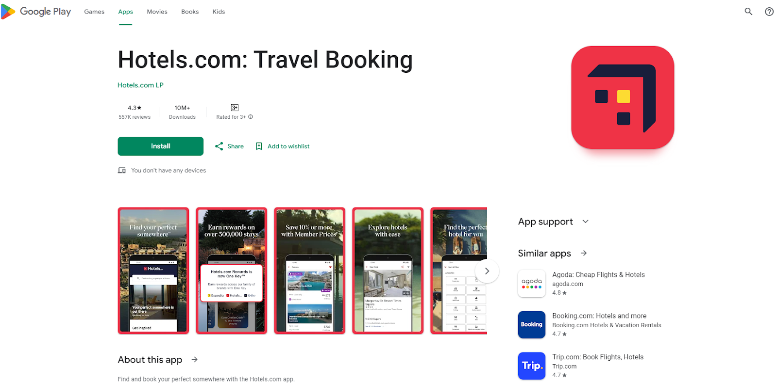 Download hotels.com for Android