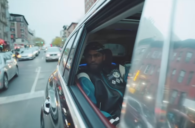 Dave East in his Car