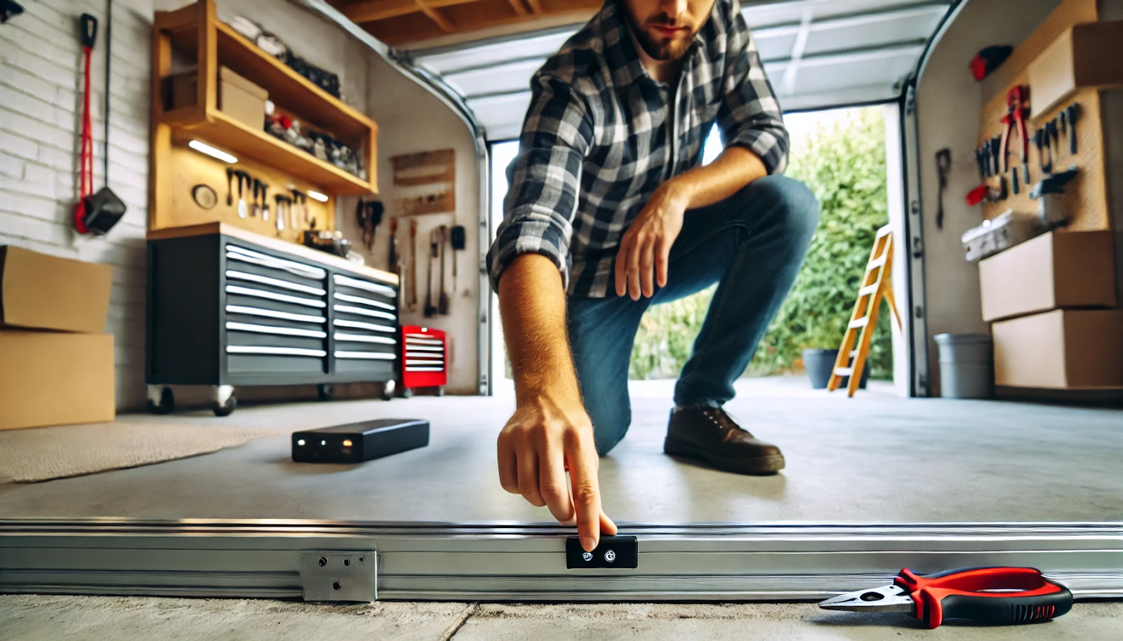 how to realign garage door sensors