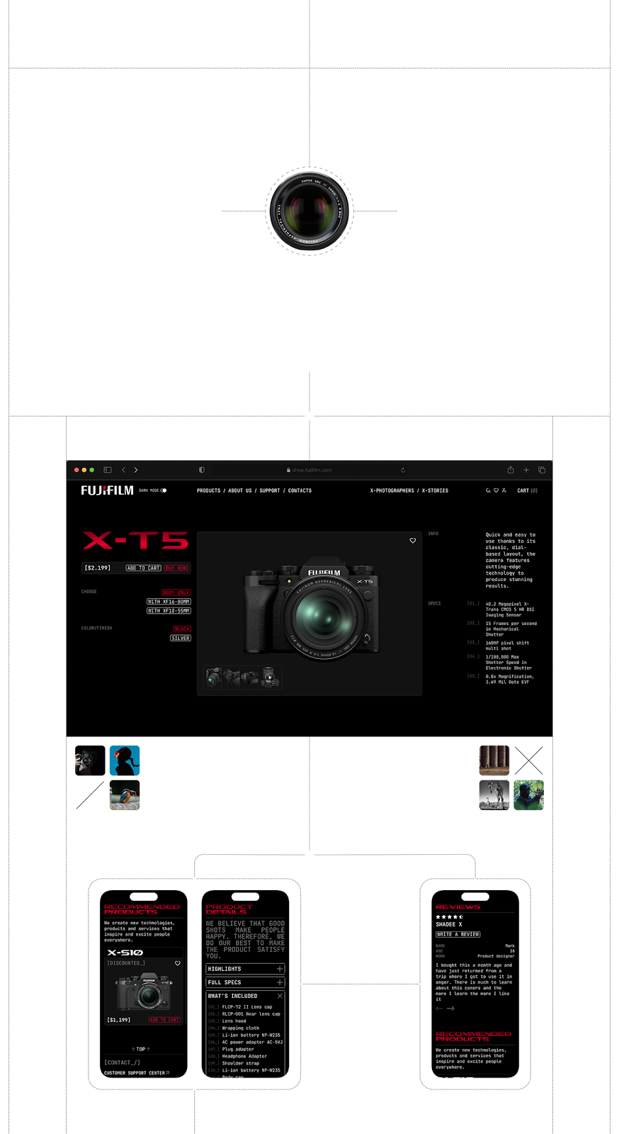 Website Web Design  UI/UX graphic design  identity uprock Photography  camera fujifilm e-commerce