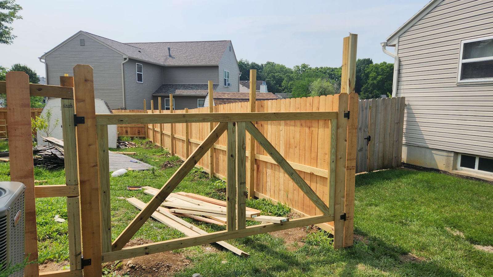how to build a double fence gate