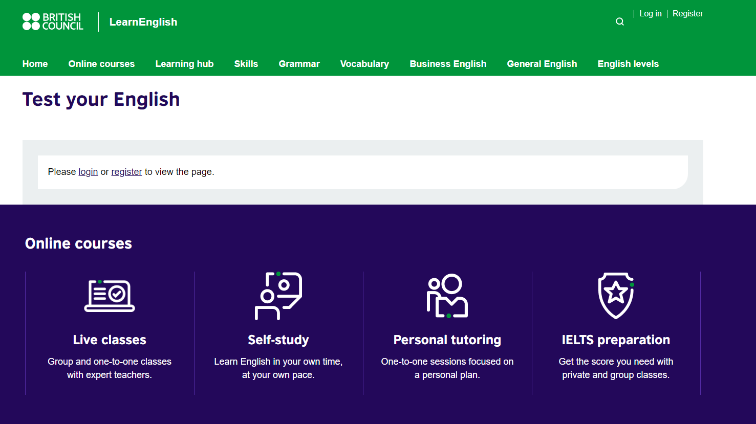 website tes bahasa inggris bumn british council