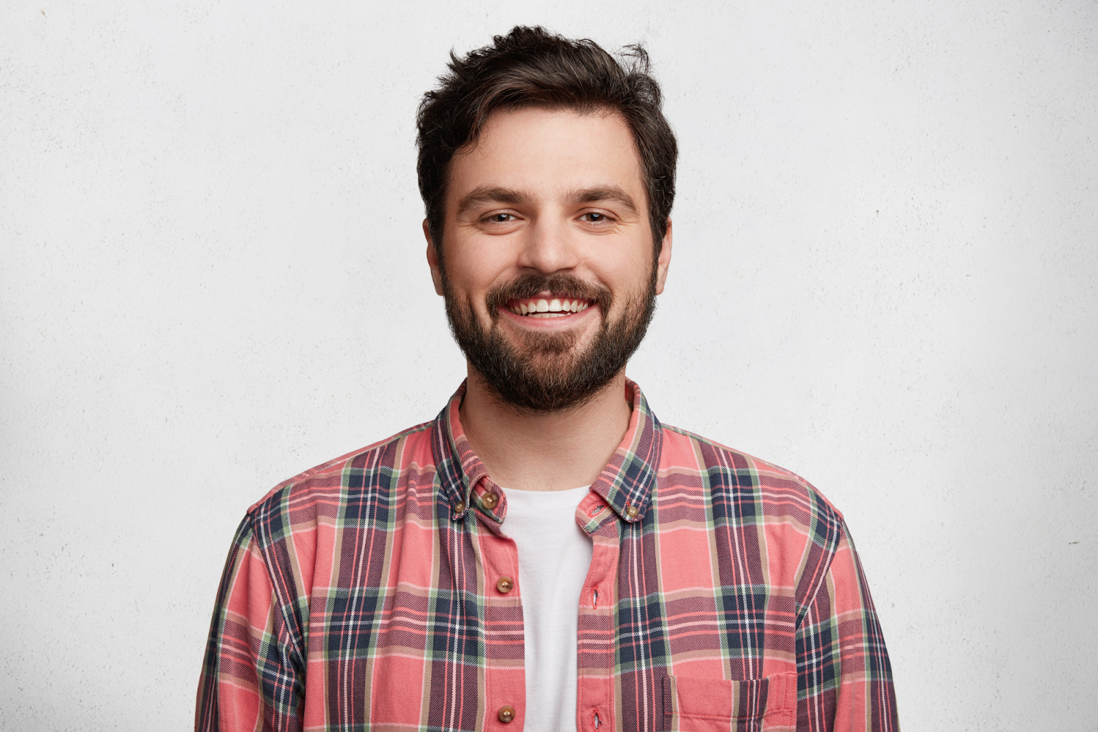 user persona man smiling for a portrait photo