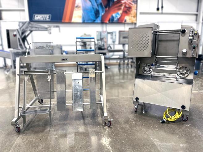 Grote's optional parts cart organizes and stores components for maintenance and changeouts.