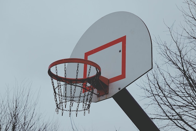 Basketball sport in the street