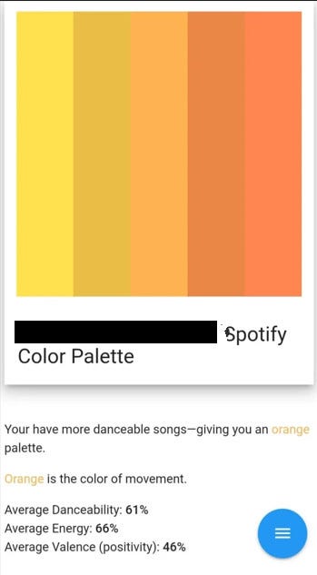 palatea de colores de spotify naranja