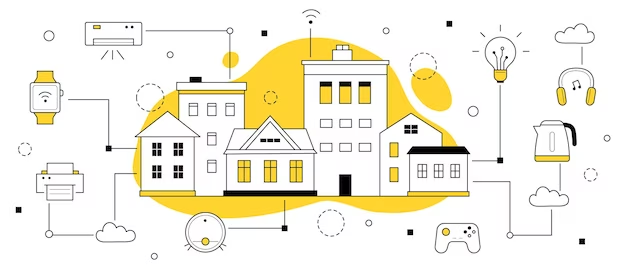 Smart Home - Application of IoT System Illustration 