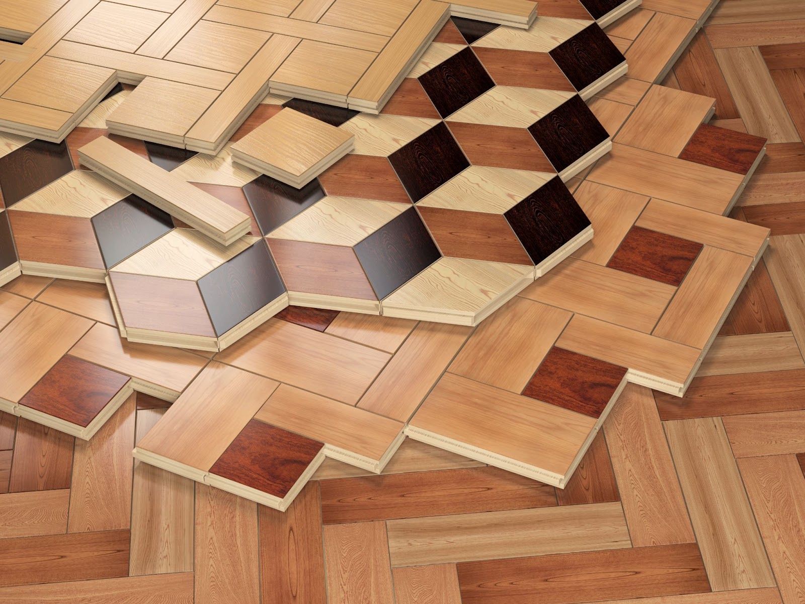 A stack of parquet wooden planks neatly arranged to showcase their natural wood grain and smooth finish.