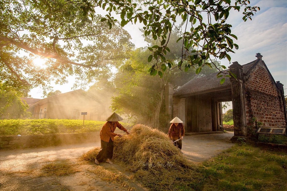 Ngắm vẻ trầm mặc tựa tranh vẽ của làng cổ Đường Lâm