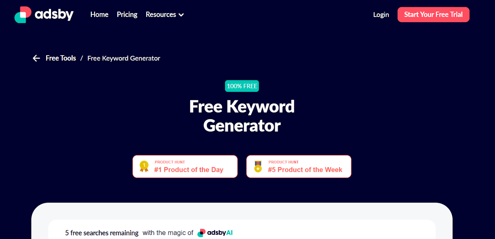 AdsBy AI Keyword Generator