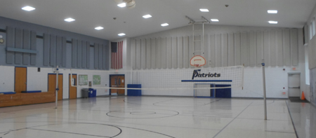 The Pathway School Gym after LED Lighting Retrofit | Stouch Lighting