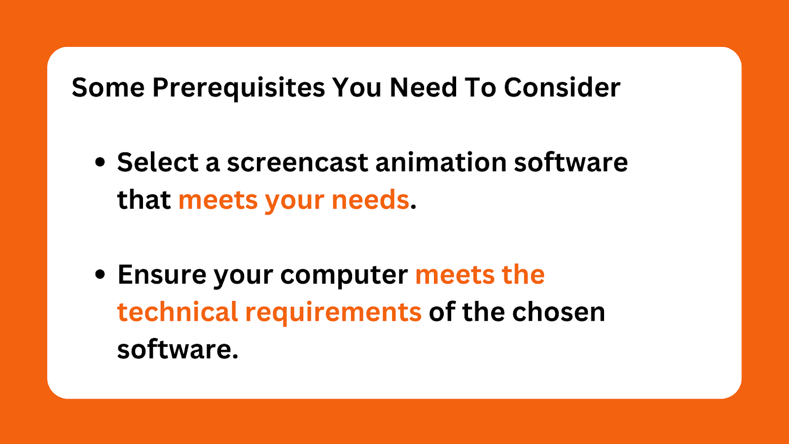 steps on getting started with screencast animation 