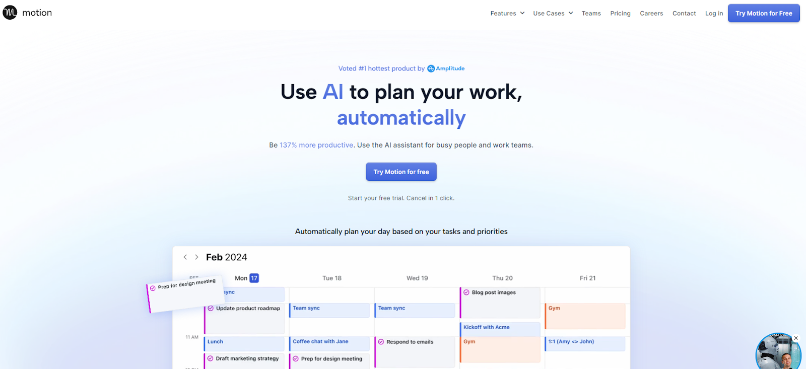 Motion: Use AI to plan your work, automatically 