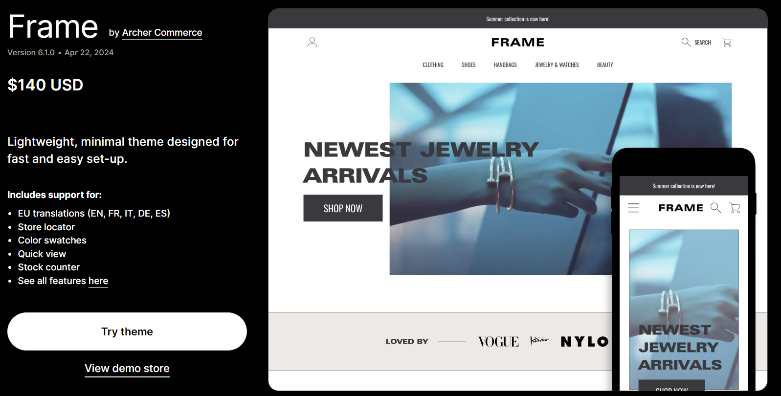 Frame - Paid Shopify themes