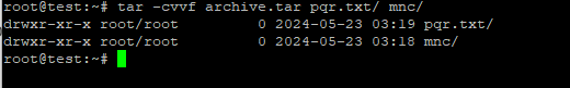 Tar Command Syntax Examples