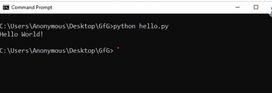  Run Python Script by the Command Line