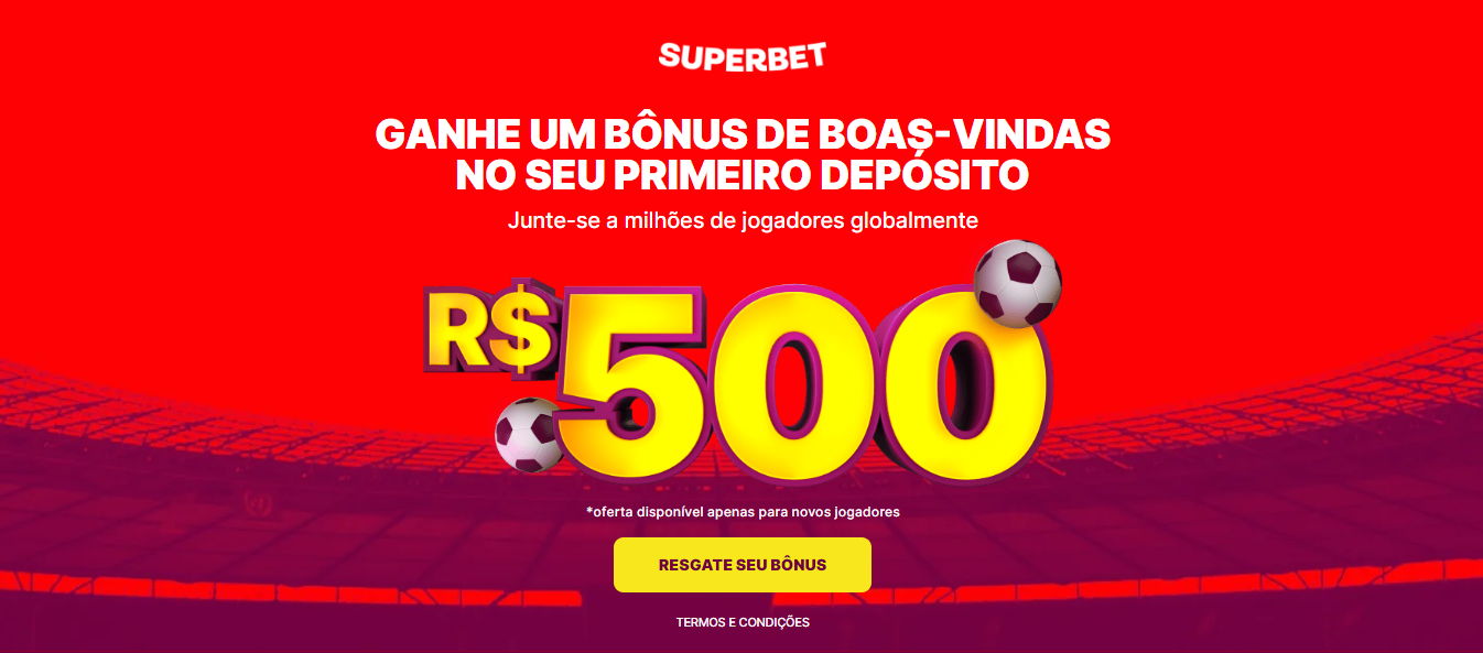 bônus de boas-vindas superbet