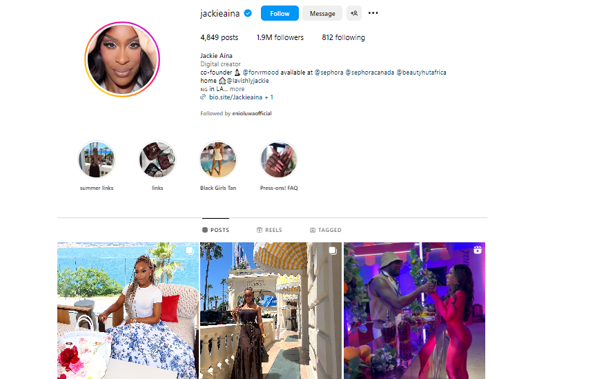 jackieaina paid partnership with sephora (instagram image)