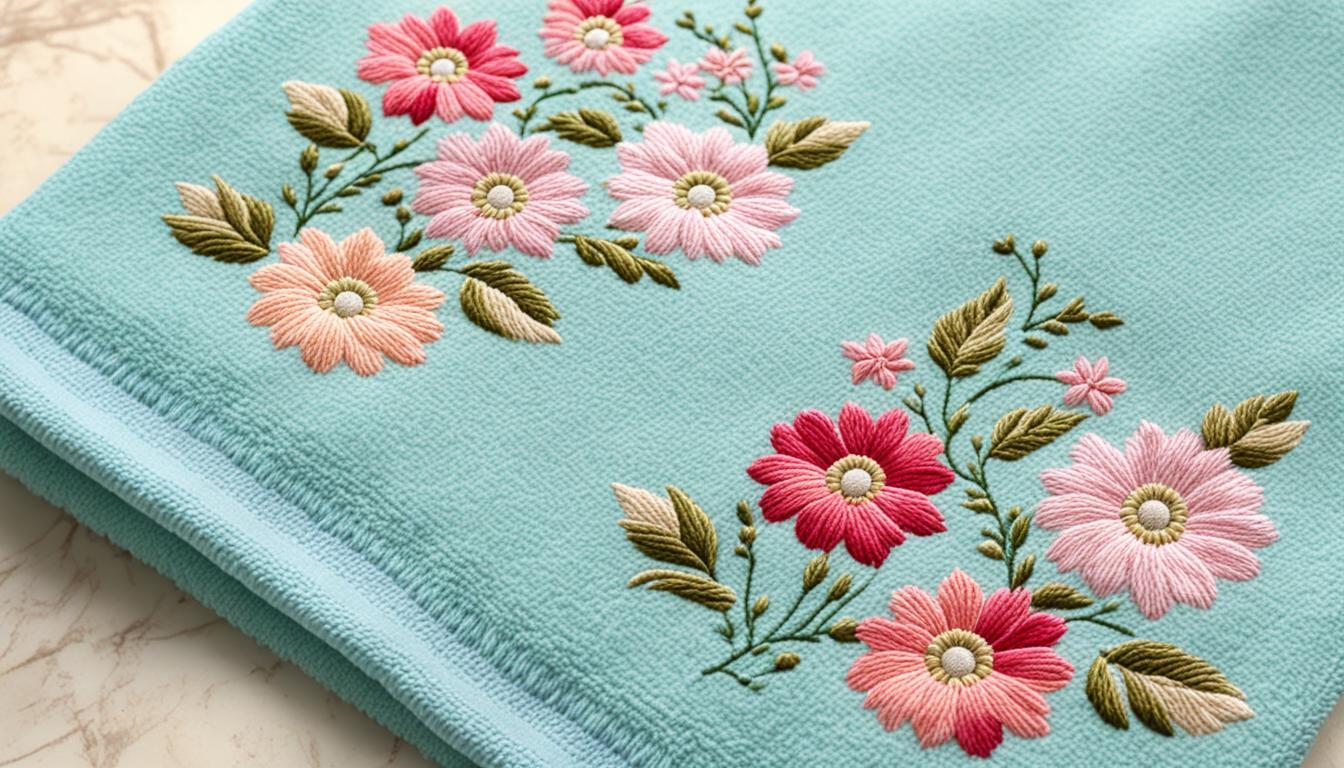 embroidered bathroom towels