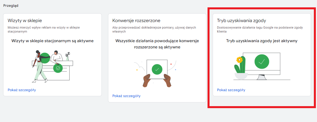 potwierdzenie Google Analytics - Consent Mode v2