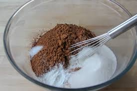 MIxed all purpose flour, cocoa powder, baking powder, baking soda, salt, and granulated sugar