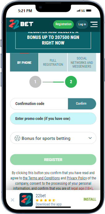 22Bet promo code