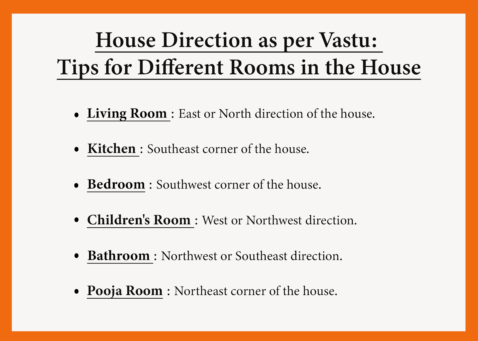 Alt Tag: House Direction as per Vastu