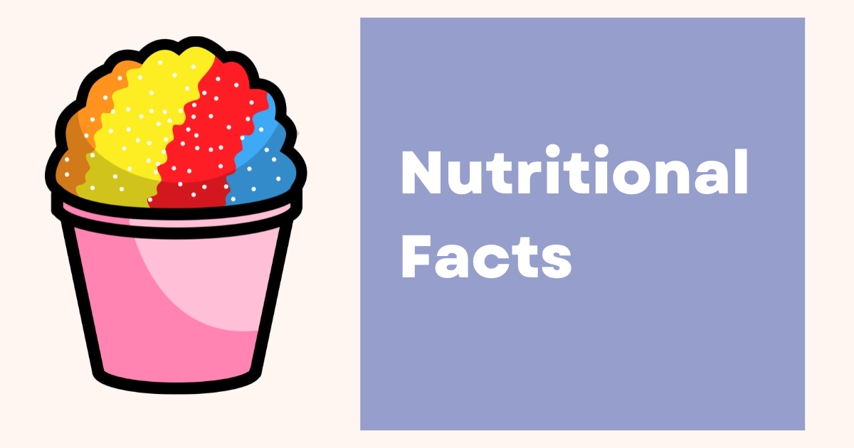 Nutritional facts of ritas water ice