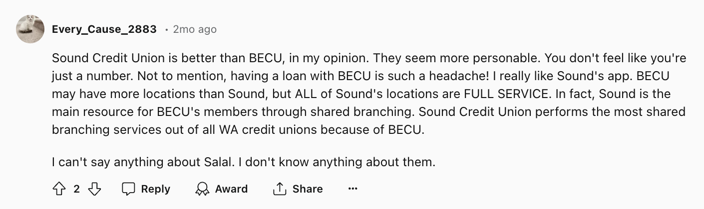 Sound credit union reddit