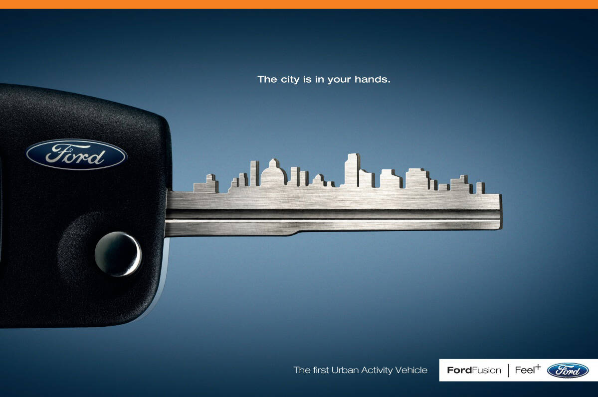 Ford key skyline ad