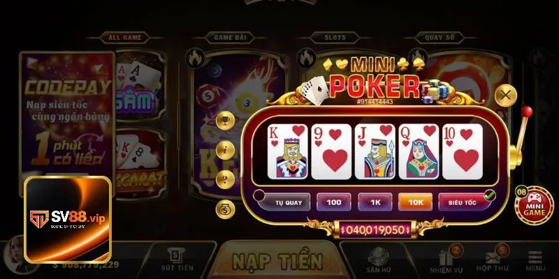 Đôi nét về tựa game mini poker tại sv88