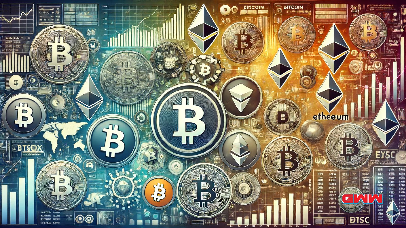 Top 10 crypto exchange platforms with various cryptocurrency symbols
