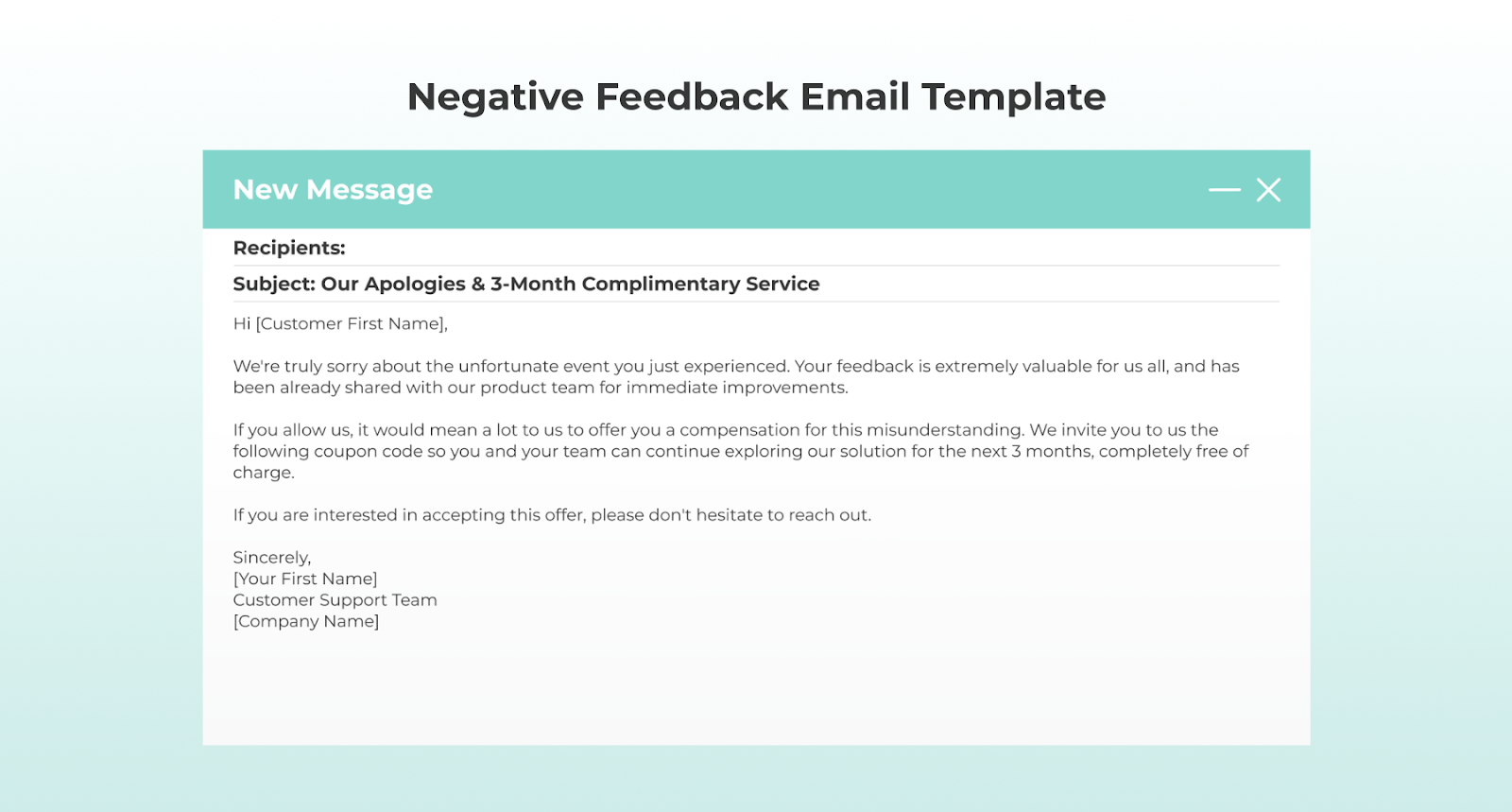 Writing Customer Support Emails: Negative Feedback Email Template