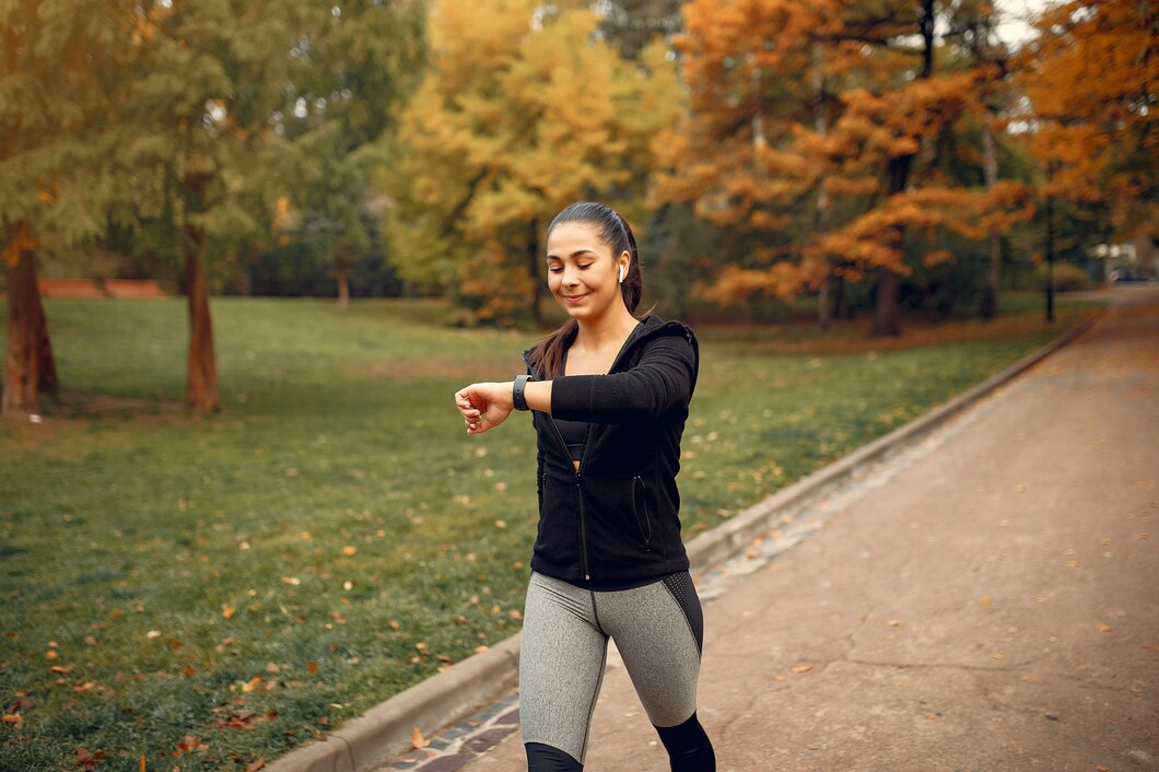 happy women walking