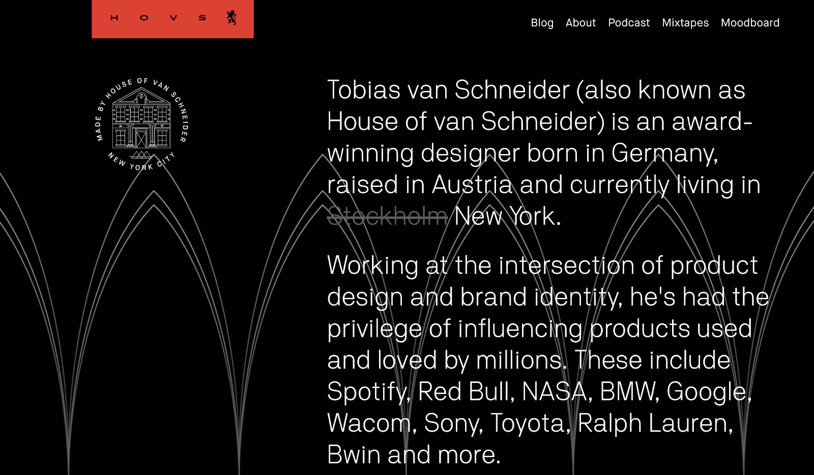 graphic designer website, tobias van schneider website portfolio