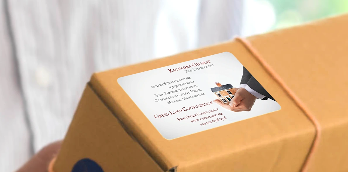 sticker business card