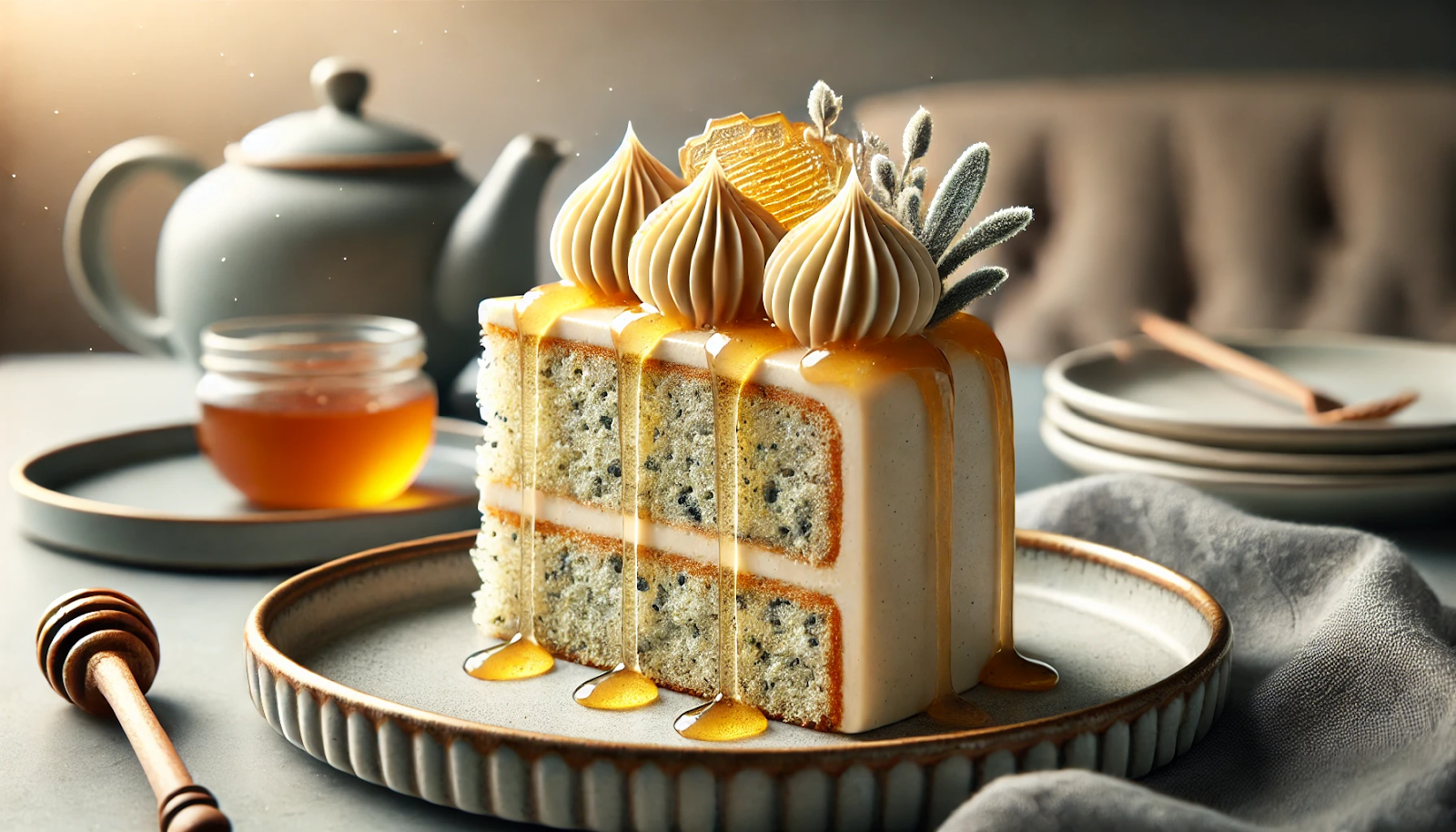 Earl Grey Tea Cake with Honey Frosting