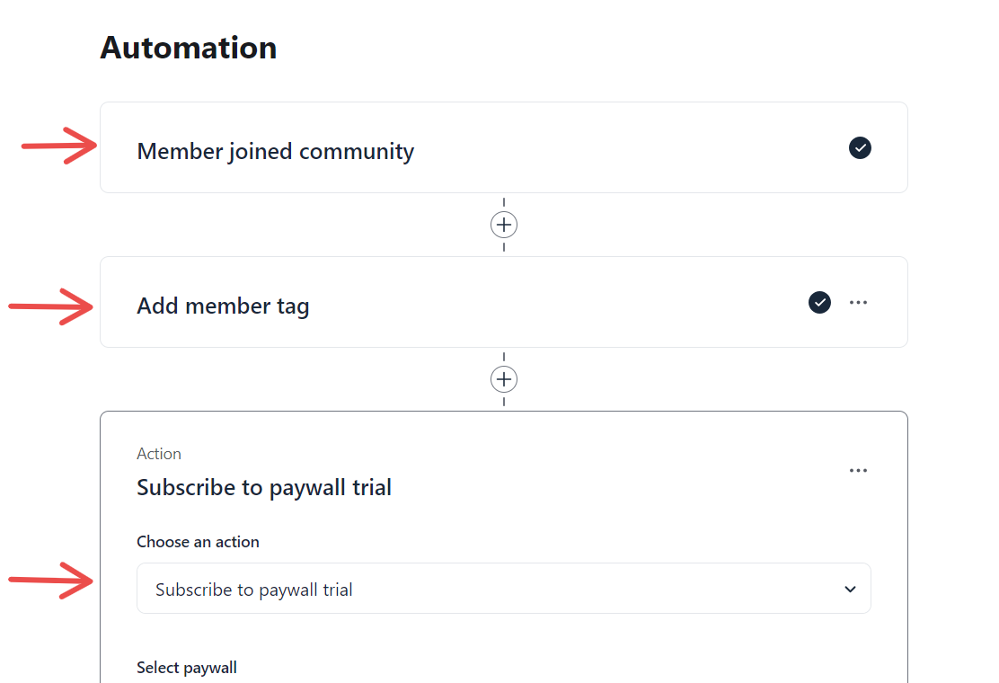 Circle's workflow automation builder