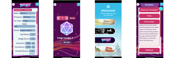 screenshots of the Snowbright App