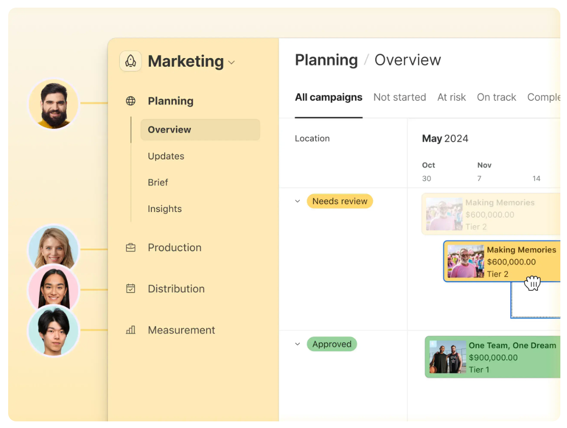 Airtable marketing team demo dashboard 